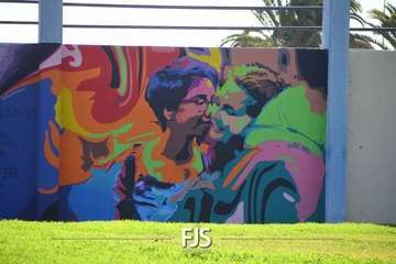 Mural contra la intolerancia en Telde/TA y Francisco Javier Santana.